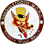 Thirsty Wolf motorcycle rally badge from Jean-Francois Helias