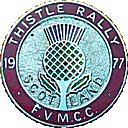 Thistle motorcycle rally badge from Jan Heiland