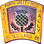 Thistle motorcycle rally badge from Tony Graves