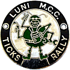 Ticks motorcycle rally badge