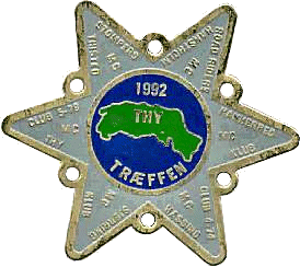 Thy motorcycle rally badge from Ted Trett
