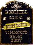 Tombstone motorcycle rally badge