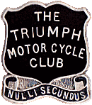Triumph OMCC motorcycle club badge from Jean-Francois Helias
