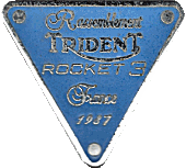 Trident & Rocket 3 motorcycle rally badge from Jeff Laroche