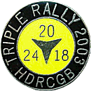 Triple motorcycle rally badge from Jean-Francois Helias