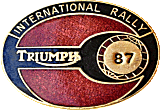 Triumph International motorcycle rally badge from Jean-Francois Helias