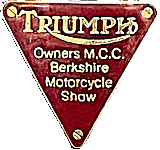 Triumph OMCC Berkshire motorcycle show badge from Jean-Francois Helias