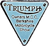 Triumph OMCC Berkshire motorcycle show badge from Jean-Francois Helias