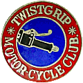 Twistgrip MCC motorcycle club badge from Jean-Francois Helias