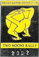 Two Moons motorcycle rally badge from Ted Trett