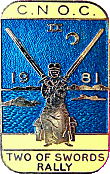 Two Of Swords motorcycle rally badge from Jean-Francois Helias