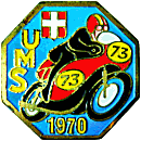 UMS Savoie motorcycle rally badge from Jean-Francois Helias