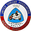 United Sidecar Assoc motorcycle rally badge from Jean-Francois Helias