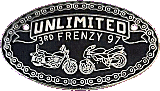 Unlimited Frenzy motorcycle rally badge from Jean-Francois Helias