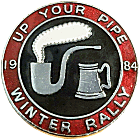 Up Your Pipe motorcycle rally badge from Jean-Francois Helias