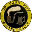 Up Your Pipe motorcycle rally badge from Ken Horwood
