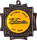 Velocette National motorcycle rally badge from Jean-Francois Helias