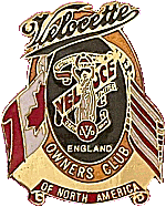 Velocette OC of North America motorcycle club badge from Jean-Francois Helias
