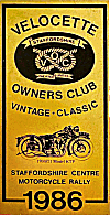 Velocette OC motorcycle rally badge from Jean-Francois Helias