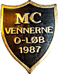 Vennerne O-Lob motorcycle rally badge from Jean-Francois Helias