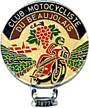 Villefranche sur Saone motorcycle rally badge from Patrick Servanton