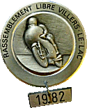 Villers Le Lac motorcycle rally badge from Jean-Francois Helias