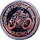 Vintage Racing motorcycle race badge from Jean-Francois Helias
