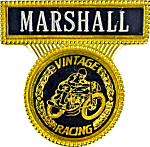 Vintage Racing Marshall motorcycle race badge from Jean-Francois Helias