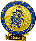 Vitry le Francois motorcycle rally badge from Jean-Francois Helias