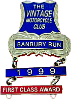 Banbury Run motorcycle run badge from Jean-Francois Helias
