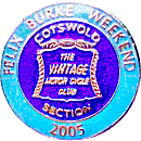 VMCC Cotswold Section Felix Burke Weekend motorcycle run badge from Jean-Francois Helias