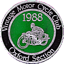 VMCC Oxford Section motorcycle rally badge from Jean-Francois Helias