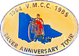 VMCC Silver Anniversary Tour motorcycle run badge from Jean-Francois Helias