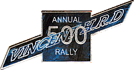 Vincent motorcycle rally badge