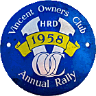 Vincent OC Annual motorcycle rally badge from Jean-Francois Helias