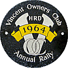 Vincent OC Annual motorcycle rally badge from Jean-Francois Helias