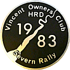 Vincent OC Severn motorcycle rally badge from Jean-Francois Helias