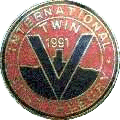 V Twin motorcycle rally badge from Terry Reynolds
