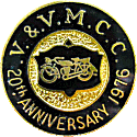 V & VMCC motorcycle rally badge from Jean-Francois Helias
