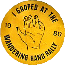 Wandering Hand motorcycle rally badge from Dave Ranger