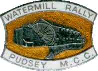 Watermill motorcycle rally badge from Graham Mills