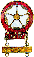 White Rose motorcycle rally badge from Jean-Francois Helias