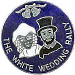White Wedding motorcycle rally badge from Ted Trett