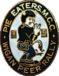 Wigan Peer motorcycle rally badge from Lone Wolf