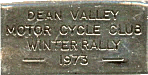 Winter Dean Valley motorcycle rally badge from Johnny Croxson