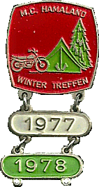 Winter Hamaland motorcycle rally badge from Hans Veenendaal