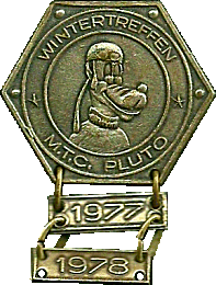 Winter Pluto motorcycle rally badge from Hans Veenendaal