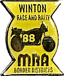 Winton motorcycle rally badge from Jean-Francois Helias
