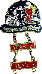 Women On Wheels motorcycle rally badge from Jean-Francois Helias
