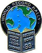 World Record motorcycle rally badge
